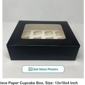 21 Bakery Take Out Containers Portable 12-Cavity Cupcake Box or cake box black